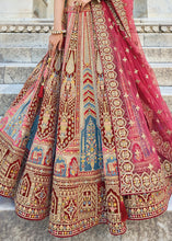 Load image into Gallery viewer, Maroon Red Velvet Lehenga Choli with Heavy Embroidery Work