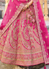 Load image into Gallery viewer, Hot Pink Banarasi Silk Lehenga Choli with Heavy Embroidery Work