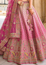 Load image into Gallery viewer, Shades Of Pink Velvet Lehenga Choli with Heavy Embroidery Work