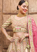 Load image into Gallery viewer, Ivory White Banarasi Silk Lehenga Choli with Heavy Embroidery Work