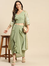 Load image into Gallery viewer, Shrug with crop top and skirt
