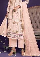 Load image into Gallery viewer, Lemonade Pink Georgette Salwar Suit with Thread, Zari &amp; Sequence work