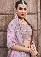 Load image into Gallery viewer, Lavender Purple Banarasi Silk Lehenga Choli with Heavy Embroidery Work