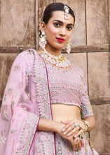 Load image into Gallery viewer, Lavender Purple Banarasi Silk Lehenga Choli with Heavy Embroidery Work