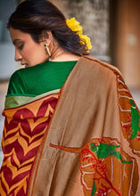 Laden Sie das Bild in den Galerie-Viewer, Maroon Red Soft Silk Saree with Embroidered Blouse