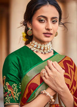 Cargar imagen en el visor de la galería, Maroon Red Soft Silk Saree with Embroidered Blouse