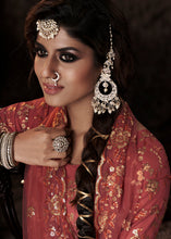 Load image into Gallery viewer, Chestnut Brown Designer Soft Net Sharara Suit with Sequin work