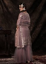 Load image into Gallery viewer, Plum Purple Designer Soft Net Sharara Suit with Sequin work