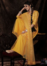 Load image into Gallery viewer, Golden Yellow Designer Soft Net Sharara Suit with Sequin work