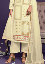 Laden Sie das Bild in den Galerie-Viewer, Blonde Yellow Georgette Salwar Suit with Thread, Zari &amp; Sequence work