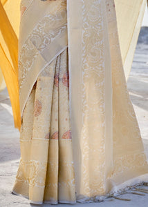 Golden Soft Silk Woven Kanjivaram Saree : Special Edition