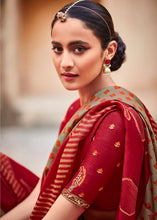 Load image into Gallery viewer, Tea Green Soft Silk Saree with Embroidered Blouse