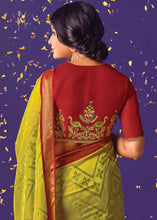 Load image into Gallery viewer, Avocado Green Printed Paithani Silk Saree with Embroidered Blouse