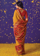 Load image into Gallery viewer, Mustard Yellow Printed Paithani Silk Saree with Embroidered Blouse