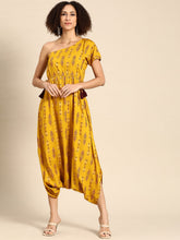 Load image into Gallery viewer, One shoulder dhoti Jumpsuit