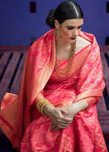 Load image into Gallery viewer, Punch Pink Woven Patola Silk Saree