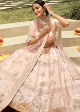 Laden Sie das Bild in den Galerie-Viewer, Shell Pink Crepe Lehenga Choli with Resham, Gota &amp; Zarkan work