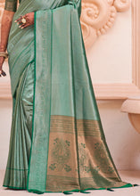 Load image into Gallery viewer, Paris Green Woven Designer Silk Saree