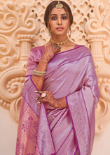 Load image into Gallery viewer, Orchid Purple Woven Designer Silk Saree