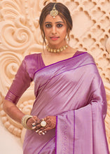 Load image into Gallery viewer, Orchid Purple Woven Designer Silk Saree