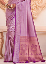Load image into Gallery viewer, Orchid Purple Woven Designer Silk Saree