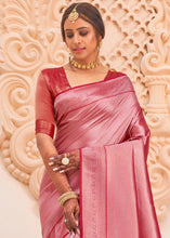 Load image into Gallery viewer, Pink &amp; Red Woven Designer Silk Saree