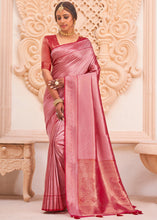 Load image into Gallery viewer, Pink &amp; Red Woven Designer Silk Saree