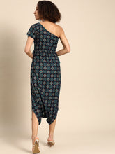 Load image into Gallery viewer, One shoulder dhoti Jumpsuit