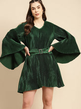 Load image into Gallery viewer, Flared mini dress with belt
