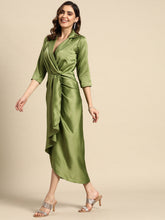 Load image into Gallery viewer, Shirt Dress with front Drape