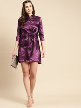 Load image into Gallery viewer, Front knot shirt dress