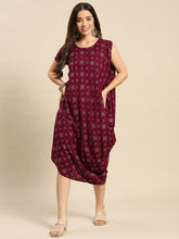 Load image into Gallery viewer, One side cowl asymettric dress with side