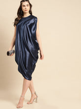 Load image into Gallery viewer, Asymmettric side cowl dress