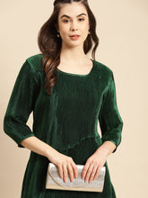 Load image into Gallery viewer, Flared asymmetric overlap dress