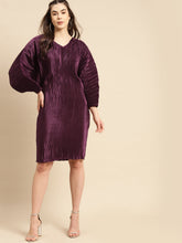 Load image into Gallery viewer, Dolman sleeve fitted midi dress
