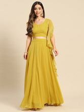 Carica l'immagine nel visualizzatore Galleria,Flared skirt with crop top