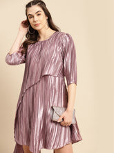Load image into Gallery viewer, Flared asymmetric overlap dress