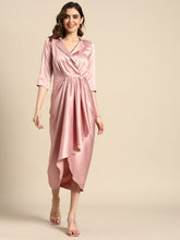 Carica l'immagine nel visualizzatore Galleria,Shirt Dress with front Drape
