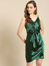 Load image into Gallery viewer, Front twist mini dress