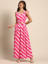 Carica l'immagine nel visualizzatore Galleria,Crop top with back tie and plazzo pants