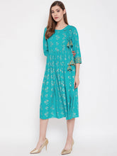 Load image into Gallery viewer, Top yoke Side tie midi dress