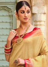 Load image into Gallery viewer, Beige Brown Woven Kanjivaram Silk Saree
