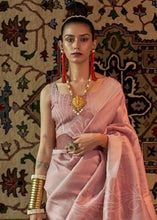 Load image into Gallery viewer, Shades Of Pink Copper Zari Handloom Weaving Silk Saree