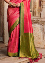 Load image into Gallery viewer, Cerise Pink Woven Kanjivaram Silk Saree