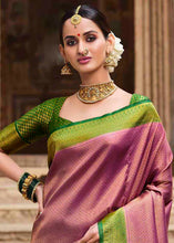 Load image into Gallery viewer, Lilac Purple Woven Kanjivaram Silk Saree