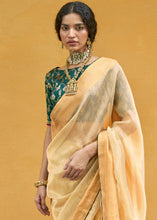 Load image into Gallery viewer, Blonde Yellow Soft Tissue Organza Silk Saree with Brocade Blouse