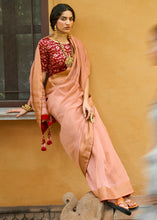 Load image into Gallery viewer, Mauvelous Pink Soft Tissue Organza Silk Saree with Brocade Blouse