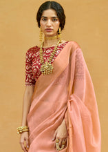 Load image into Gallery viewer, Mauvelous Pink Soft Tissue Organza Silk Saree with Brocade Blouse