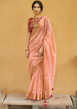 Load image into Gallery viewer, Mauvelous Pink Soft Tissue Organza Silk Saree with Brocade Blouse