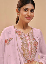 Load image into Gallery viewer, Lavender Purple Georgette Salwar Suit with Thread, Khatli &amp; Sequence work